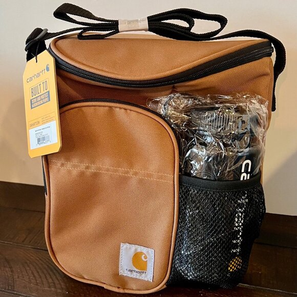 Carhartt Gear B0000288 Insulated 10 Can Vertical Cooler + Water Bottle - 1 Size - Picture 1 of 5